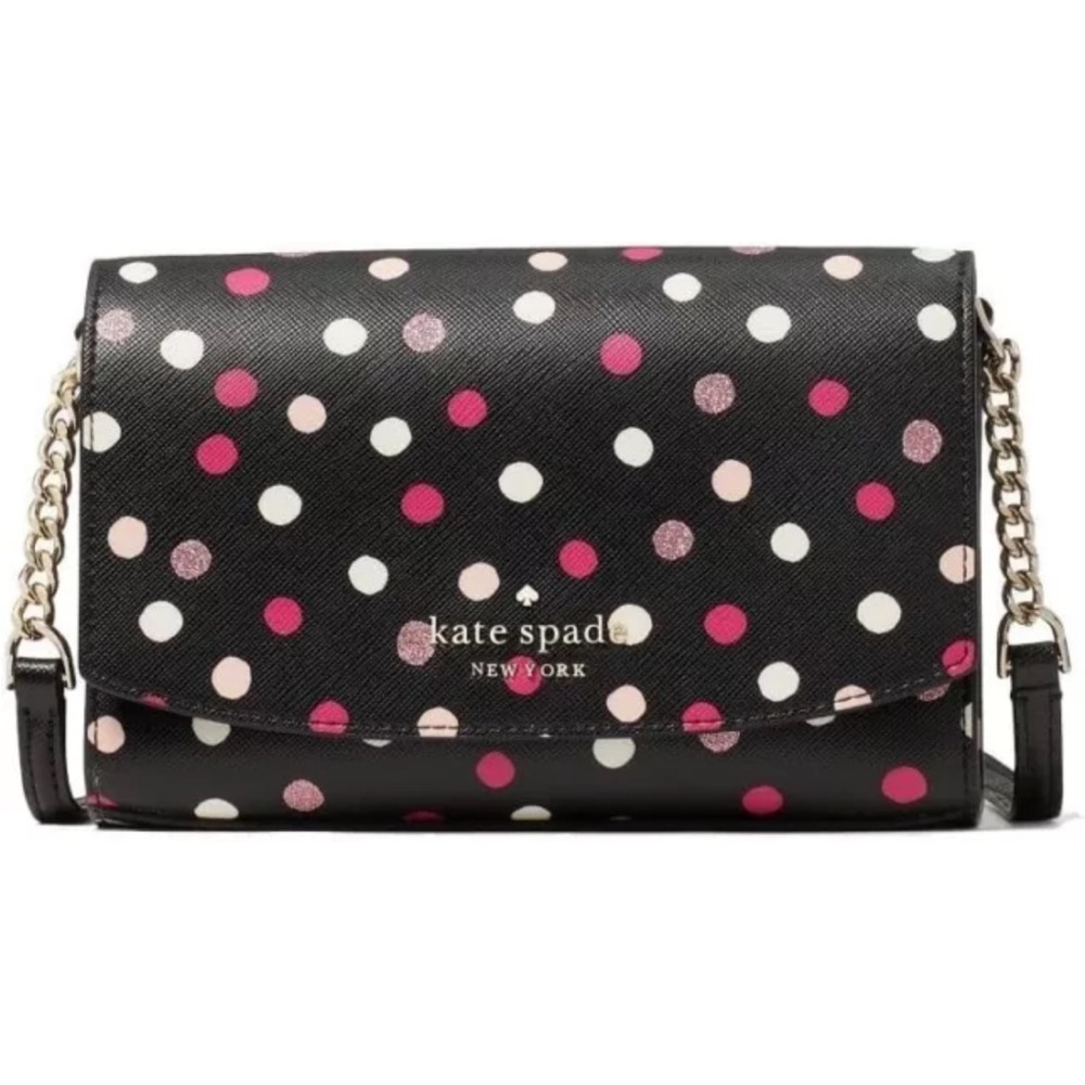 🎉HP🎉Kate Spade Staci Glimmer Dot Printed Small Flap Crossbody Bag